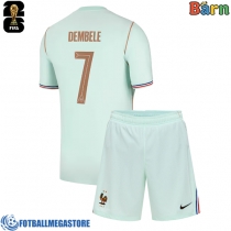 Fotballdrakt Barn Frankrike Ousmane Dembele #7 Bortedraktsett VM 2026 Kortermet (+ Korte bukser)